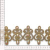 Galón oro con pedrería irisada de 8,5 cm