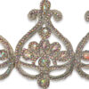 Pasamanería plata ornamental con cristales