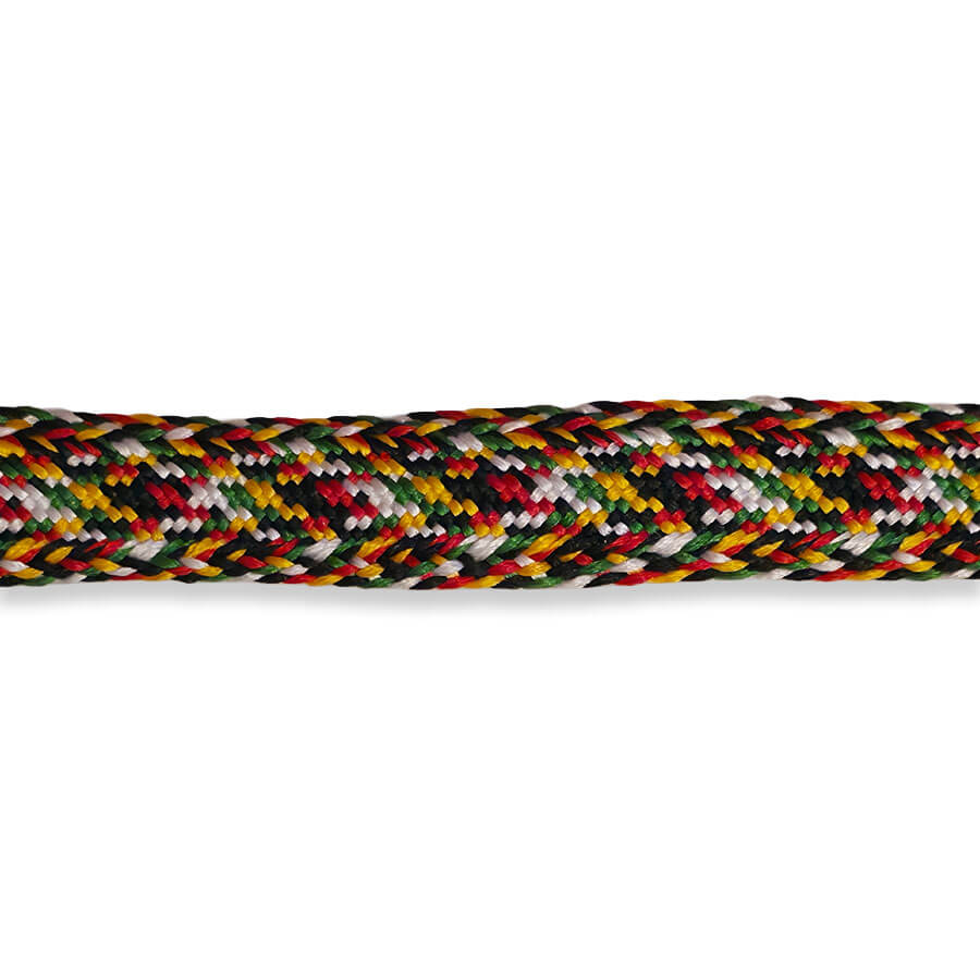 Pasamanería multicolor trenzada decorativa