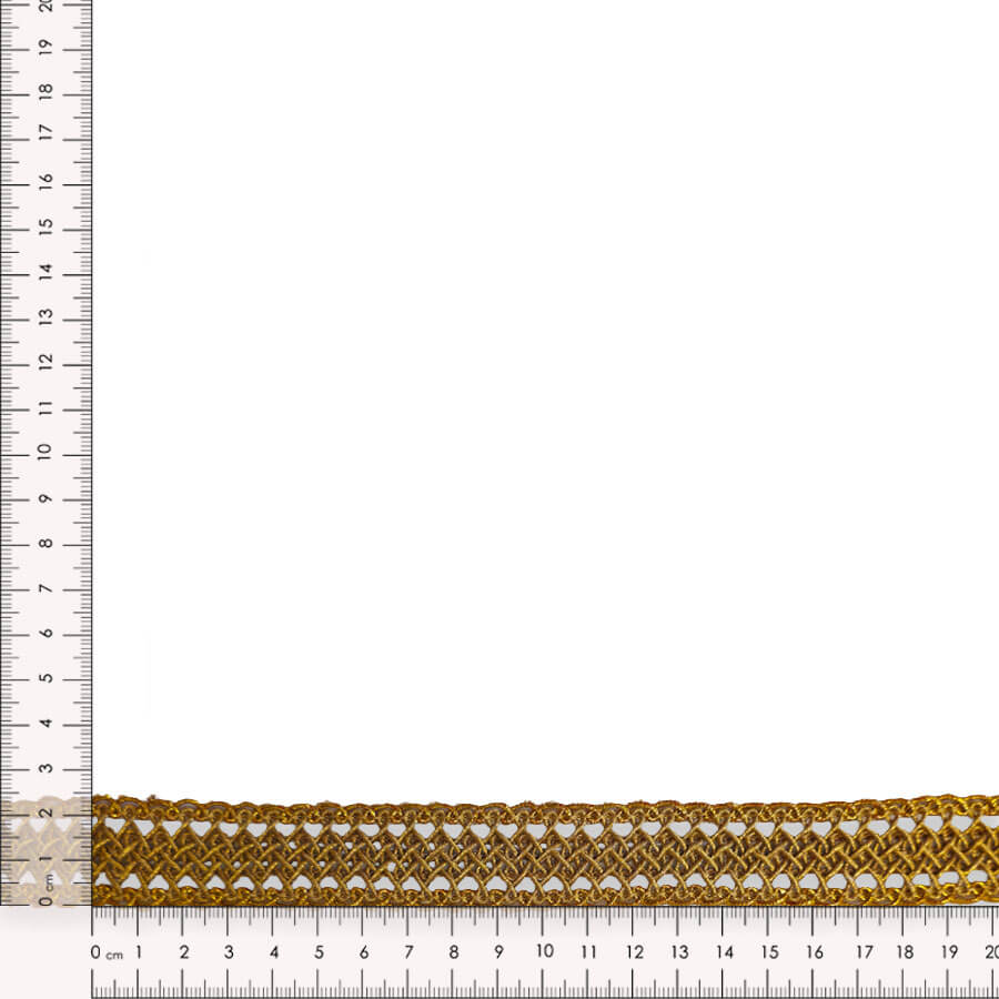 Tira entrelazada oro de 2,5 cm