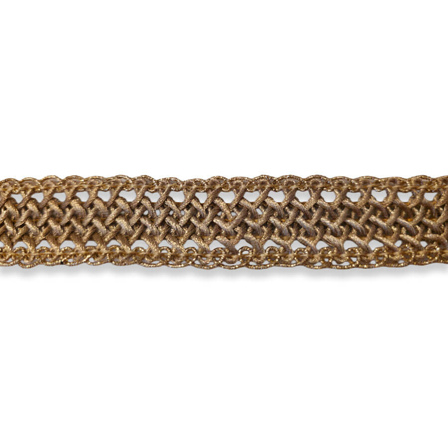 Tira entrelazada oro de 2,5 cm