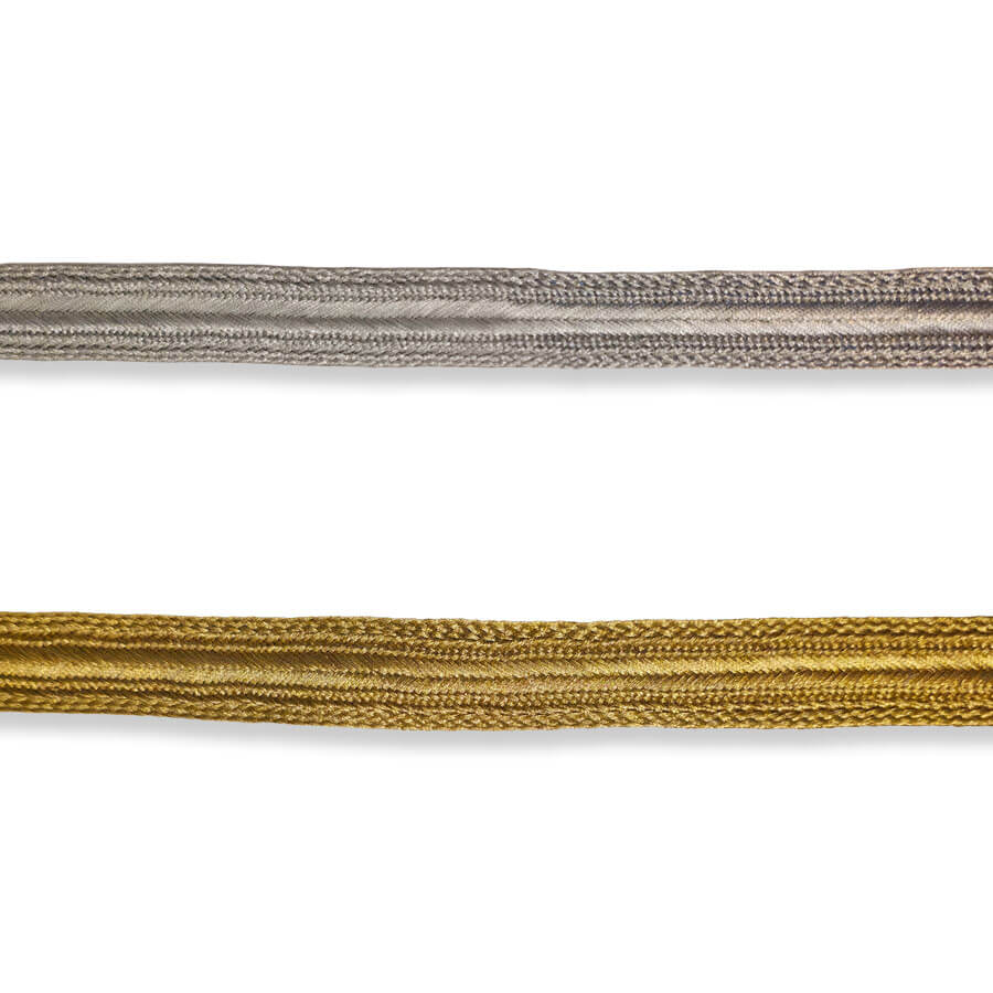 Galón clásico oro y plata de 1,8 cm