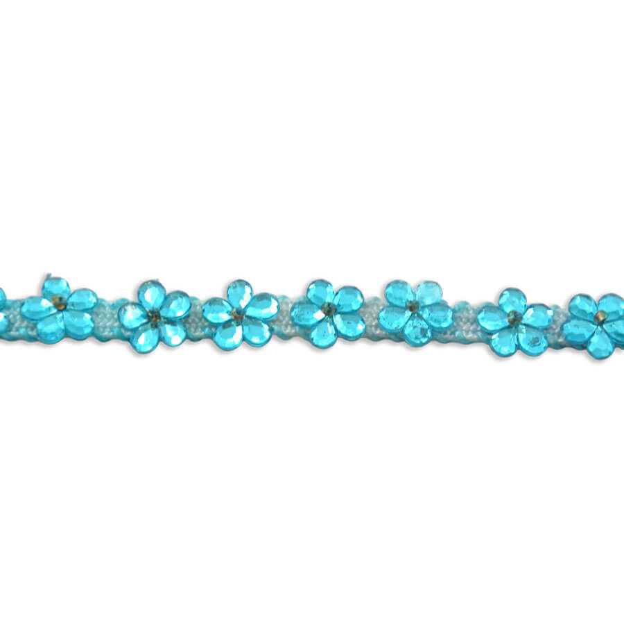 Galón con Flores de Pedrería 1 cm (pieza 9m)- varios colores - Imagen 9