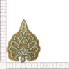 Parche bordado de 14 cm con strass y acabado dorado