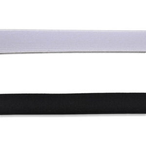 Cinta elástica de 20 mm blanca y negra Ref. 263.1030/20.01