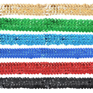 Goma decorativa colores con lentejuelas