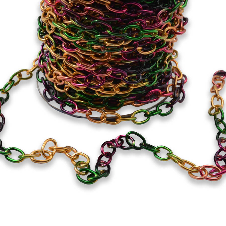 Pasamanería cadena multicolor de 1 cm