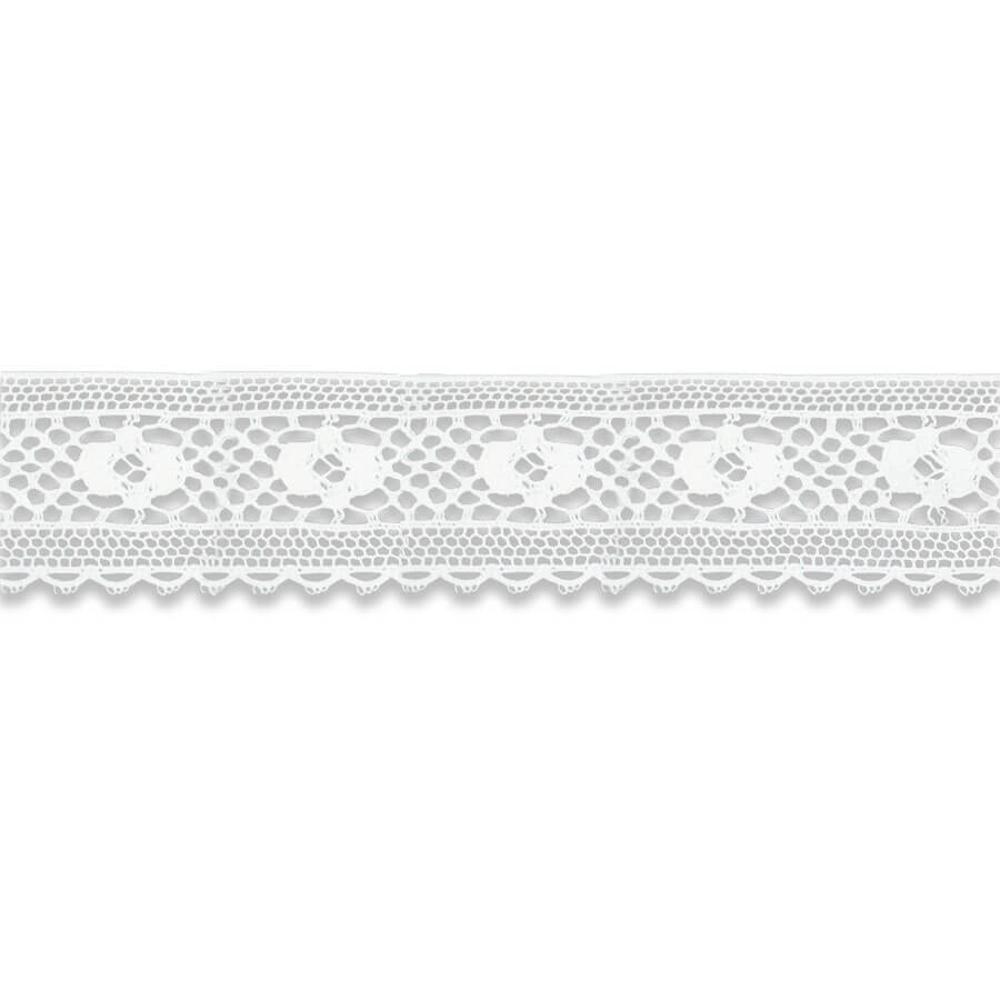 Puntilla clásica de algodón con diseño floral