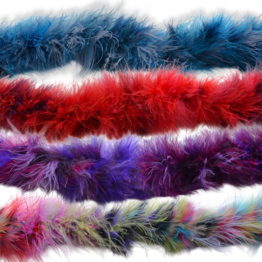 Boa de plumas para comparsas y teatro varios colores