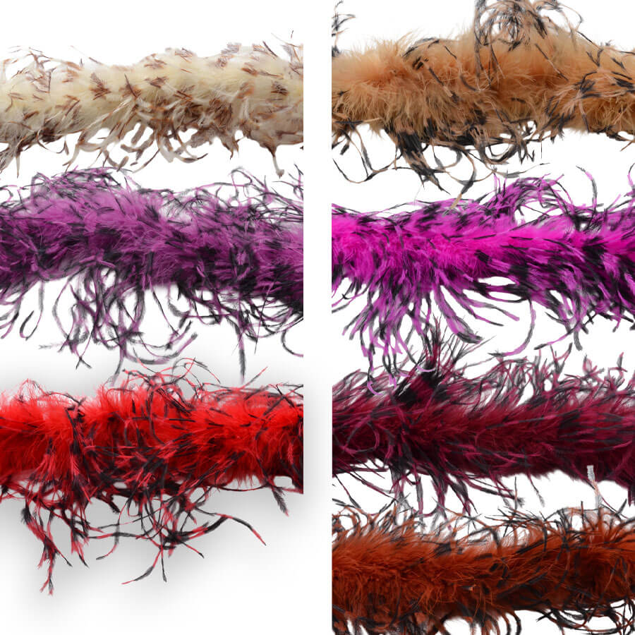 Plumas Ostrich Bicolor (pieza 2 Yardas) - varios colores - Imagen 1