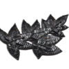 Aplique ornamental con lentejuelas negras