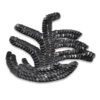 Aplique decorativo negro con lentejuelas