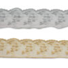Puntilla Bordada Tul Metalizada 8cm (pieza 14m) - Plata y Oro - Thumbnail Image 1
