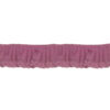 Cinta plisada de algodón color malva para prendas y complementos