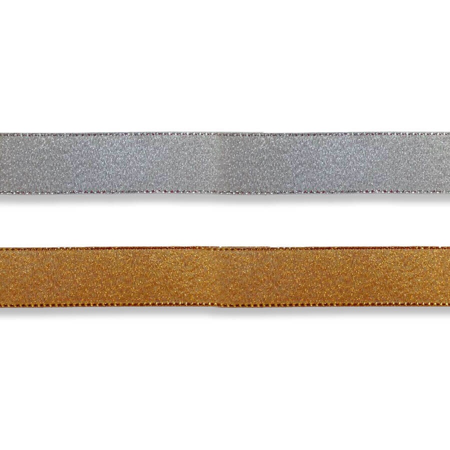 Cinta lamé metalizada dorada de 24 mm