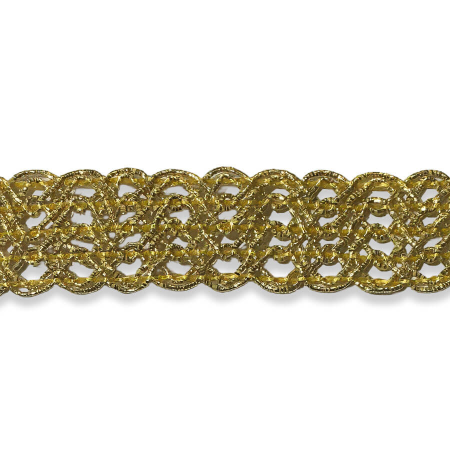 Galón ornamental calado color oro