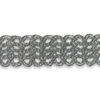 Galón mixto plata con diseño calado decorativo