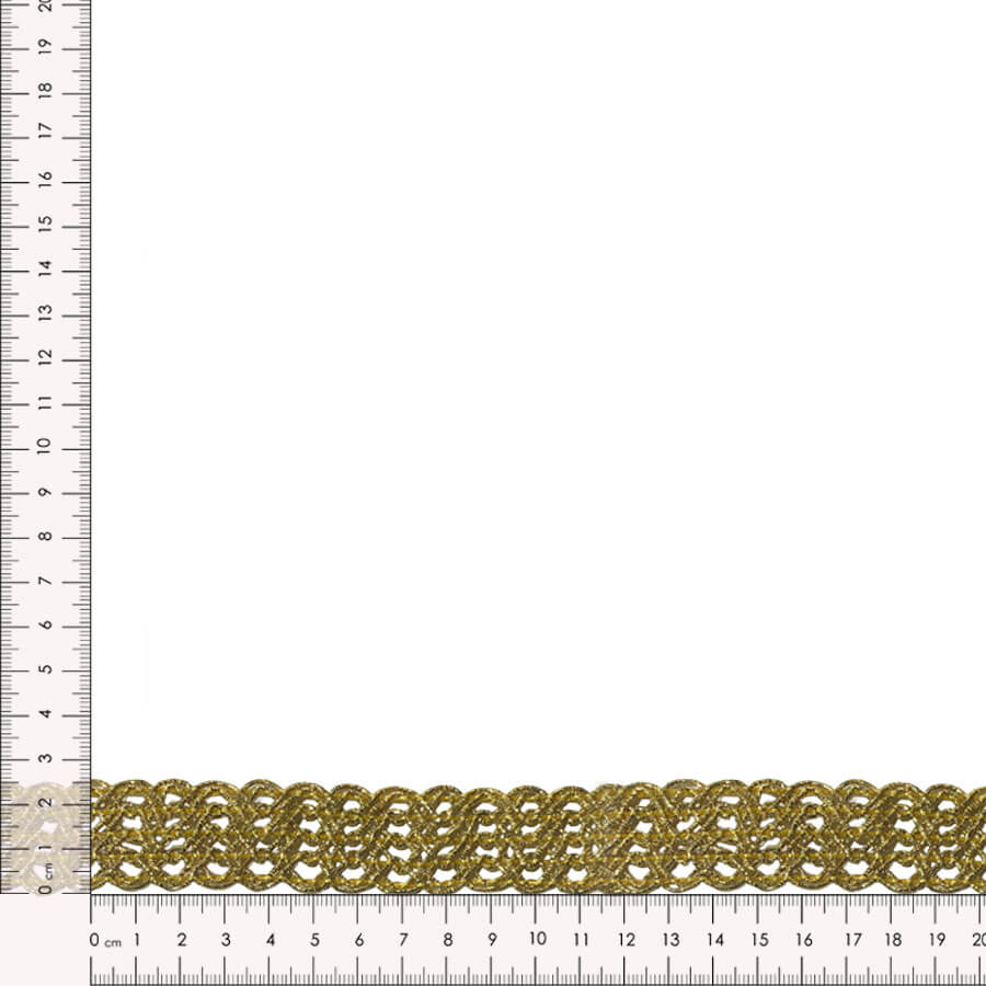 Galón mixto lurex oro de 2,5 cm para confección