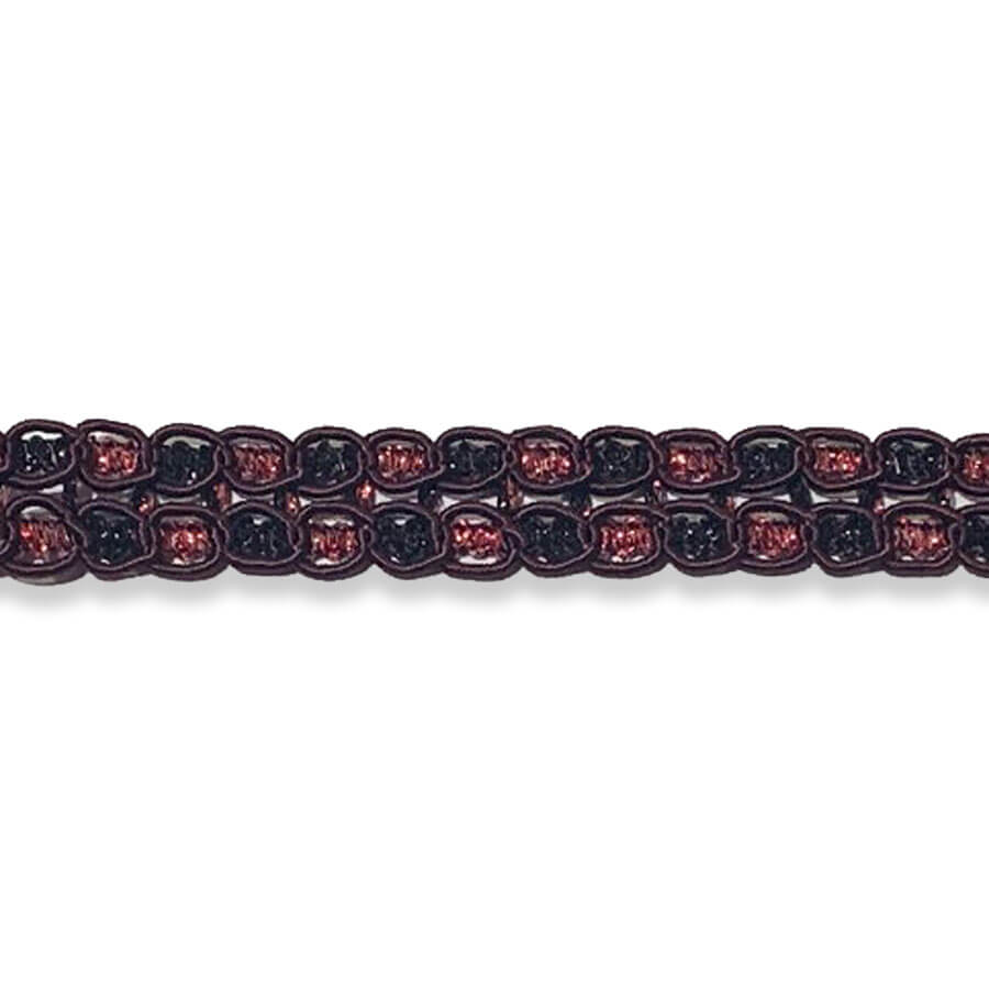 Pasamanería rayón lurex color granate metalizado