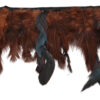 Fleco decorativo de plumas en varios colores marrón