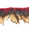 Plumas decorativas rojas efecto metalizado para confección