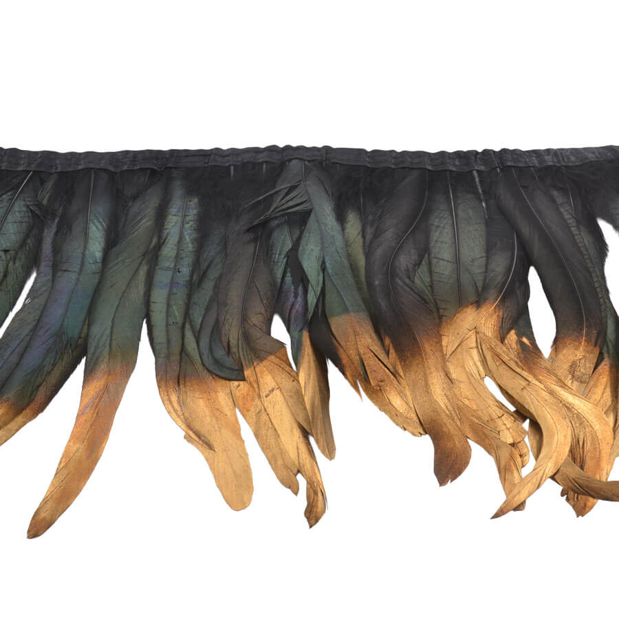 Fleco de plumas premium para espectáculos tricolor