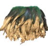 Plumas metalizadas para tocados y complementos color verde
