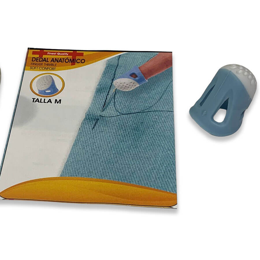 Dedal ergonómico para coser a mano