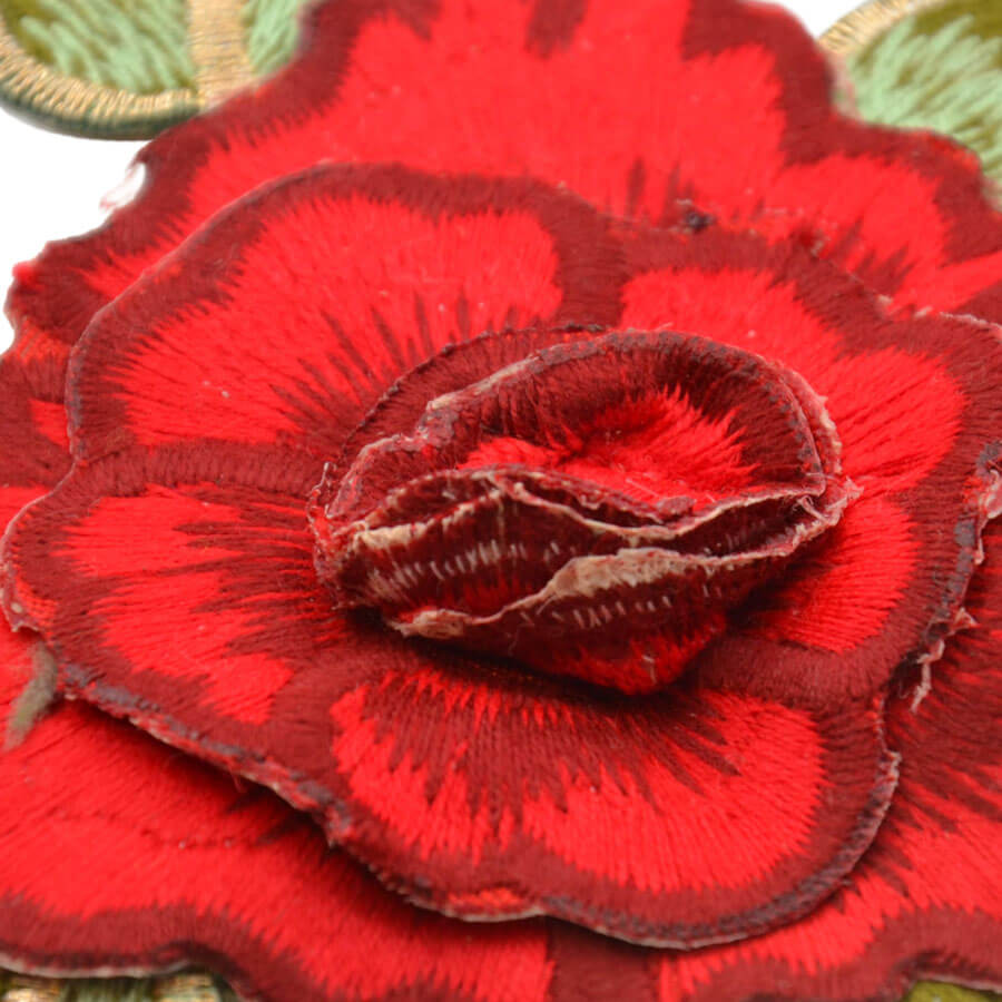 Pareja de apliques florales para confección