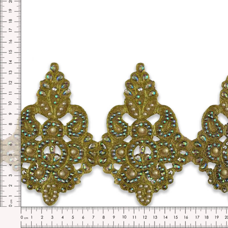 Aplique decorativo para Moros y Cristianos con acabado metalizado.