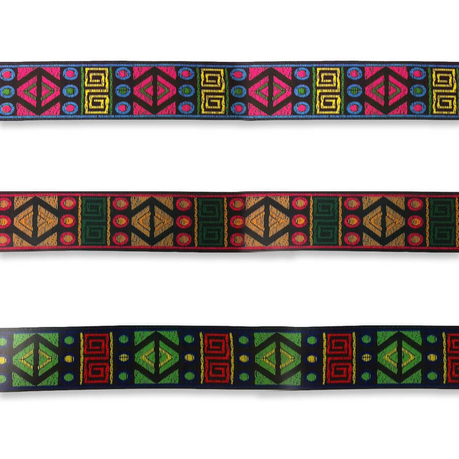 Tapacosturas étnico de 35 mm (pieza 7m) – Varios Colores - Imagen 1