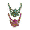 Aplique ornamental fucsia y turquesa con piedras