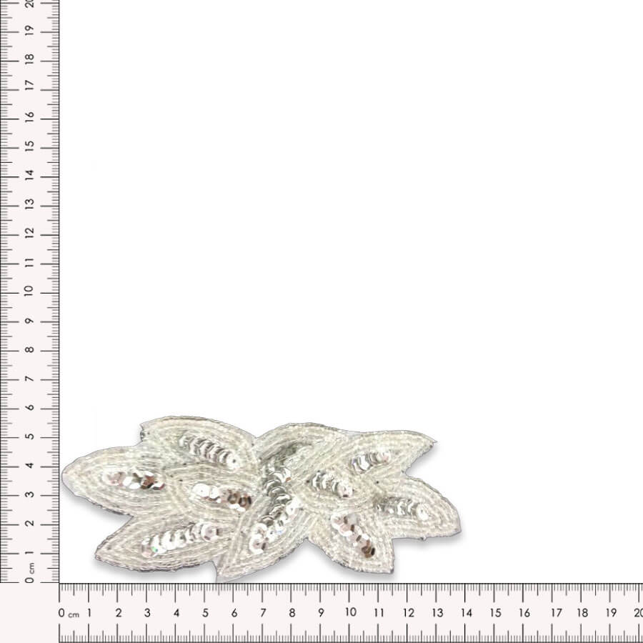 Aplique ornamental oro y plata de 14 cm