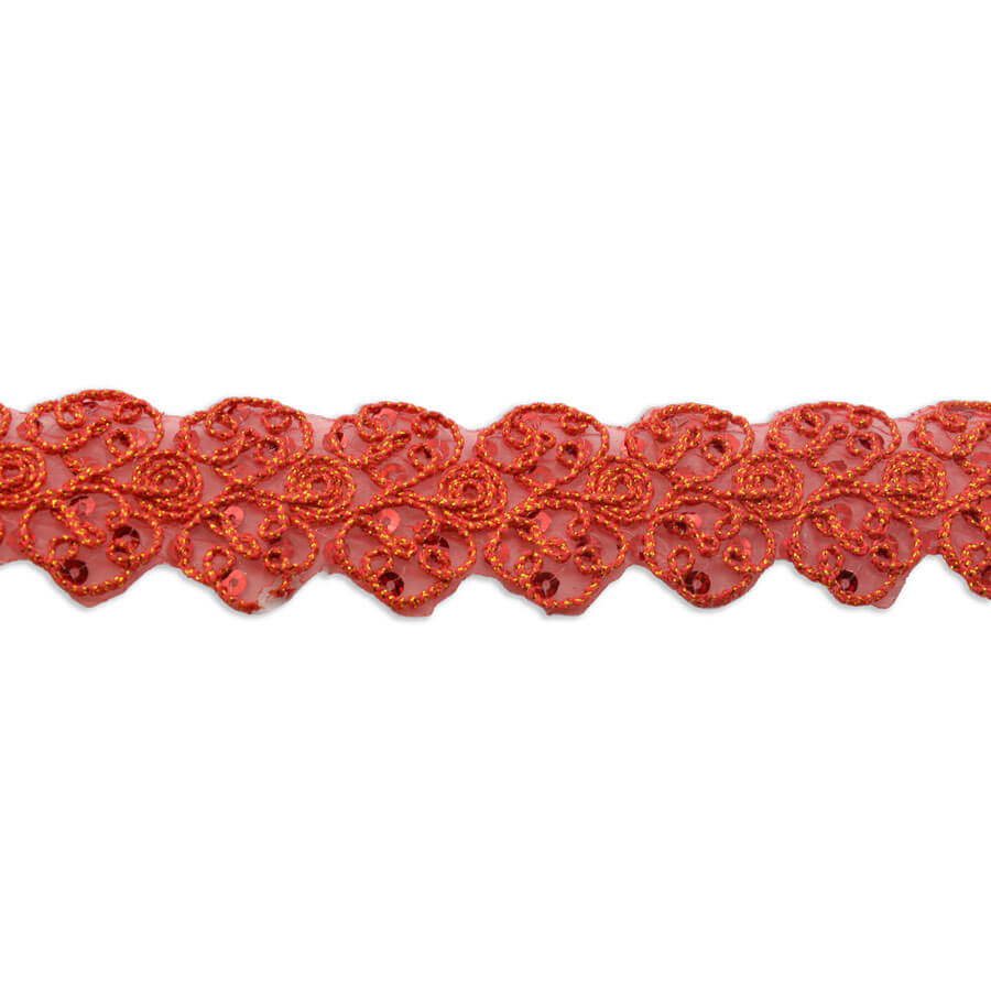 Galón Mixto Cordón y Lentejuela 4cm (pieza 6,30m) - varios colores - Imagen 18
