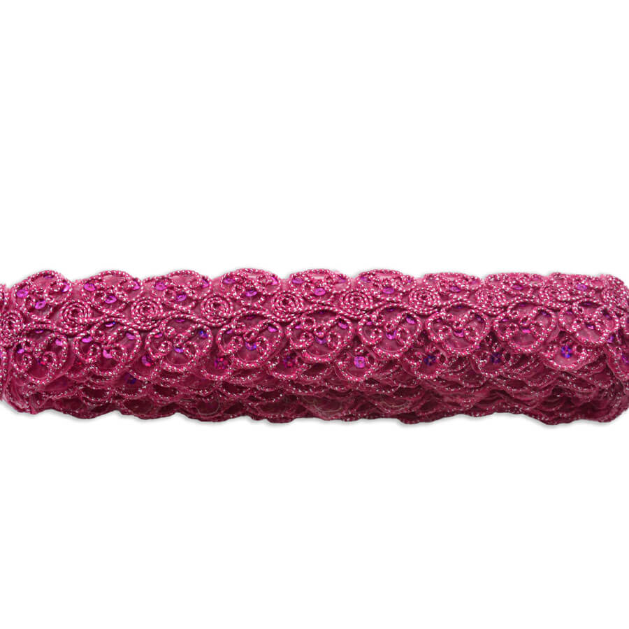 Galón Mixto Cordón y Lentejuela 4cm (pieza 6,30m) - varios colores - Imagen 11