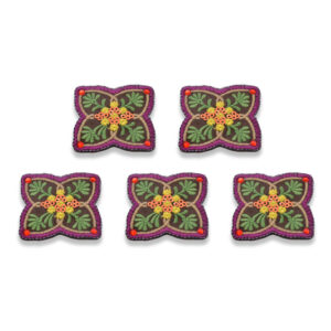 Parches Termoadhesivo Floral Bordado con Lentejuelas 5 uds