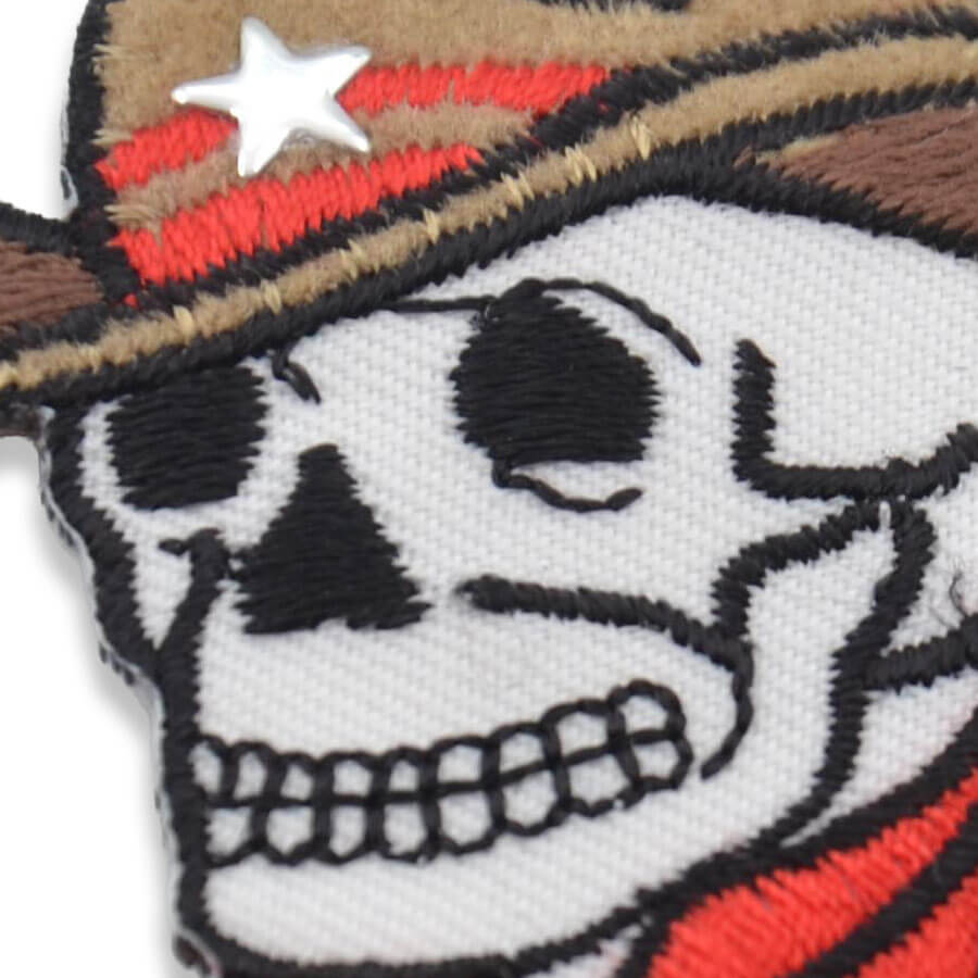 Parche Termoadhesivo Calavera Cowboy 6 cm - Imagen 3