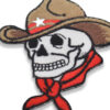 Parche Termoadhesivo Calavera Cowboy 6 cm - Thumbnail Image 2