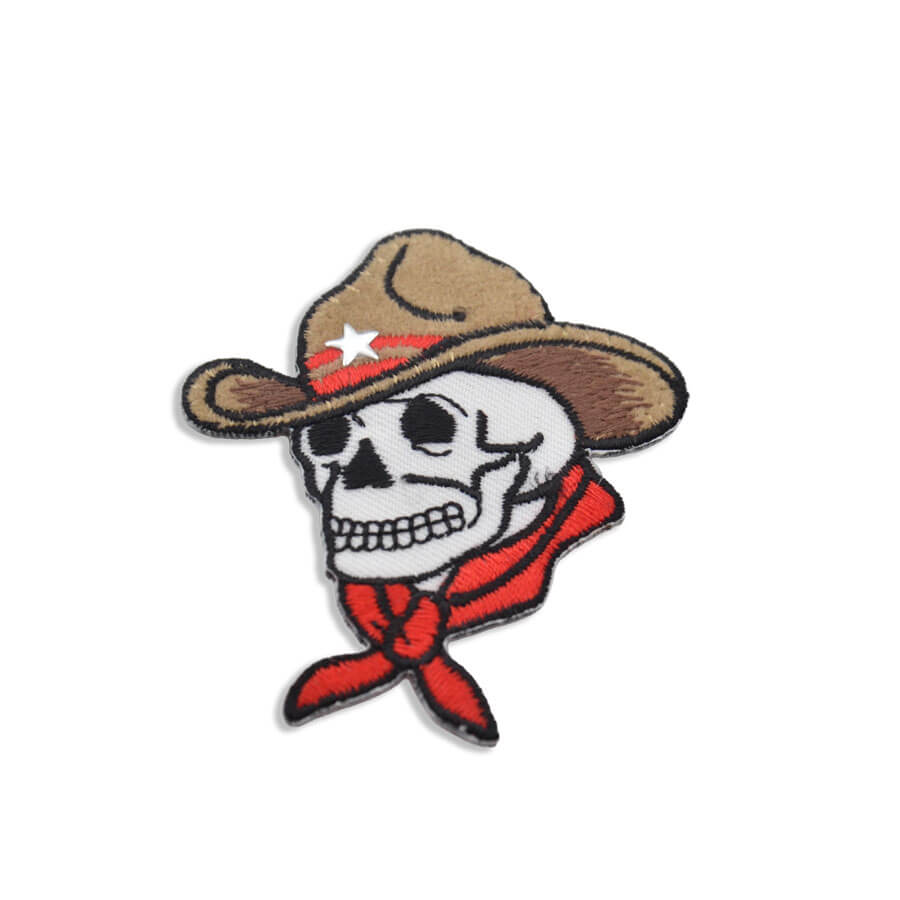 Parche Termoadhesivo Calavera Cowboy 6 cm - Imagen 1