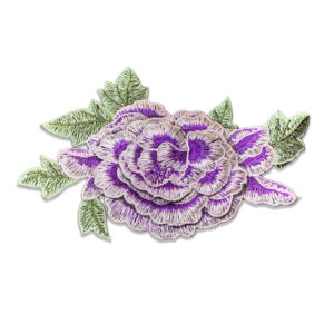 Parche Bordado Flor Morada 15 cm