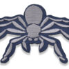 Aplique bordado de araña en gris y negro