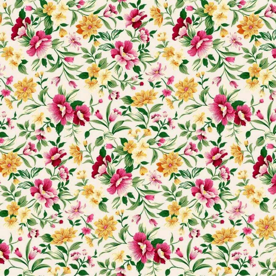 Algodón Flowerty Estampado Floral 100% Algodón Ancho 140 cm - Imagen 2