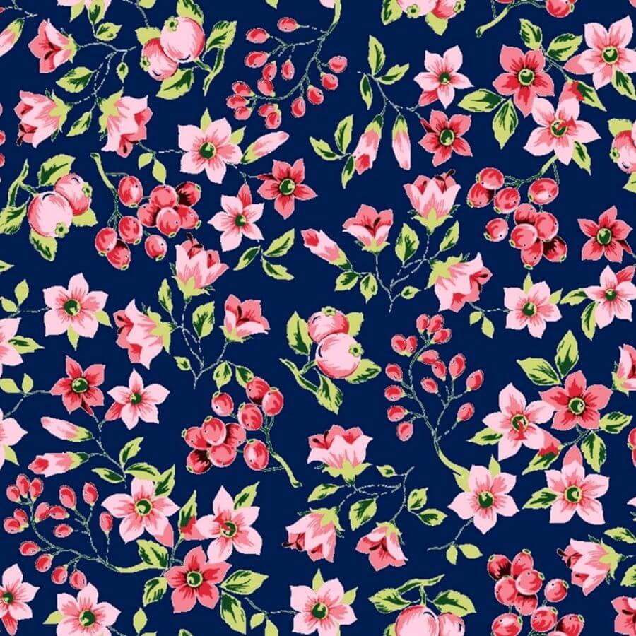 Algodón Flowerty Estampado Floral 100% Algodón Ancho 140 cm - Imagen 13