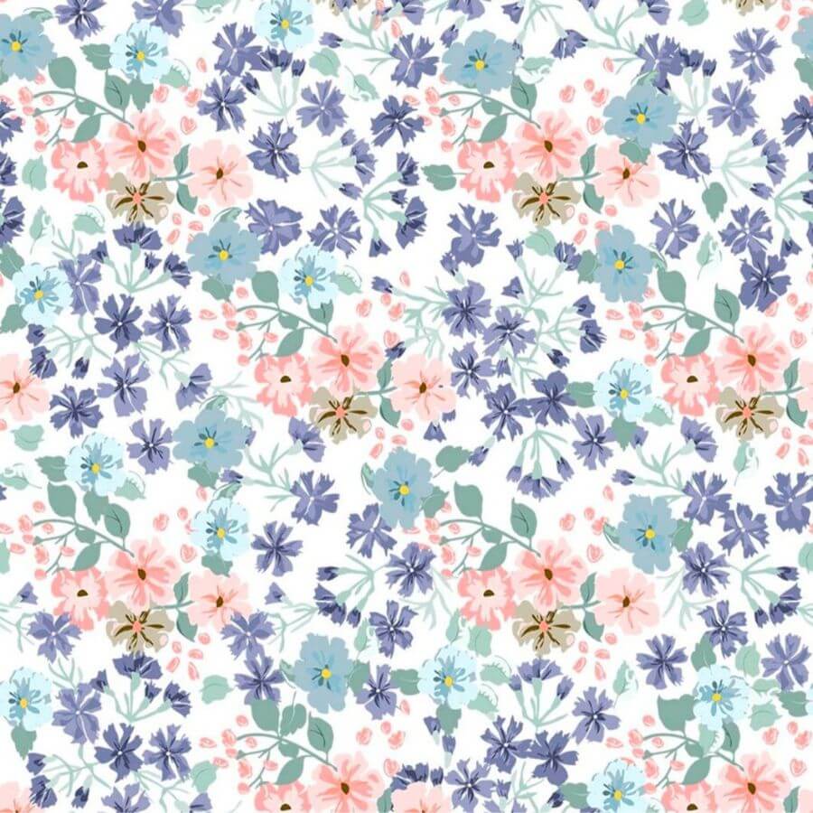 Algodón Flowerty Estampado Floral 100% Algodón Ancho 140 cm - Imagen 18
