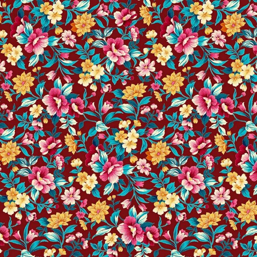 Algodón Flowerty Estampado Floral 100% Algodón Ancho 140 cm - Imagen 3