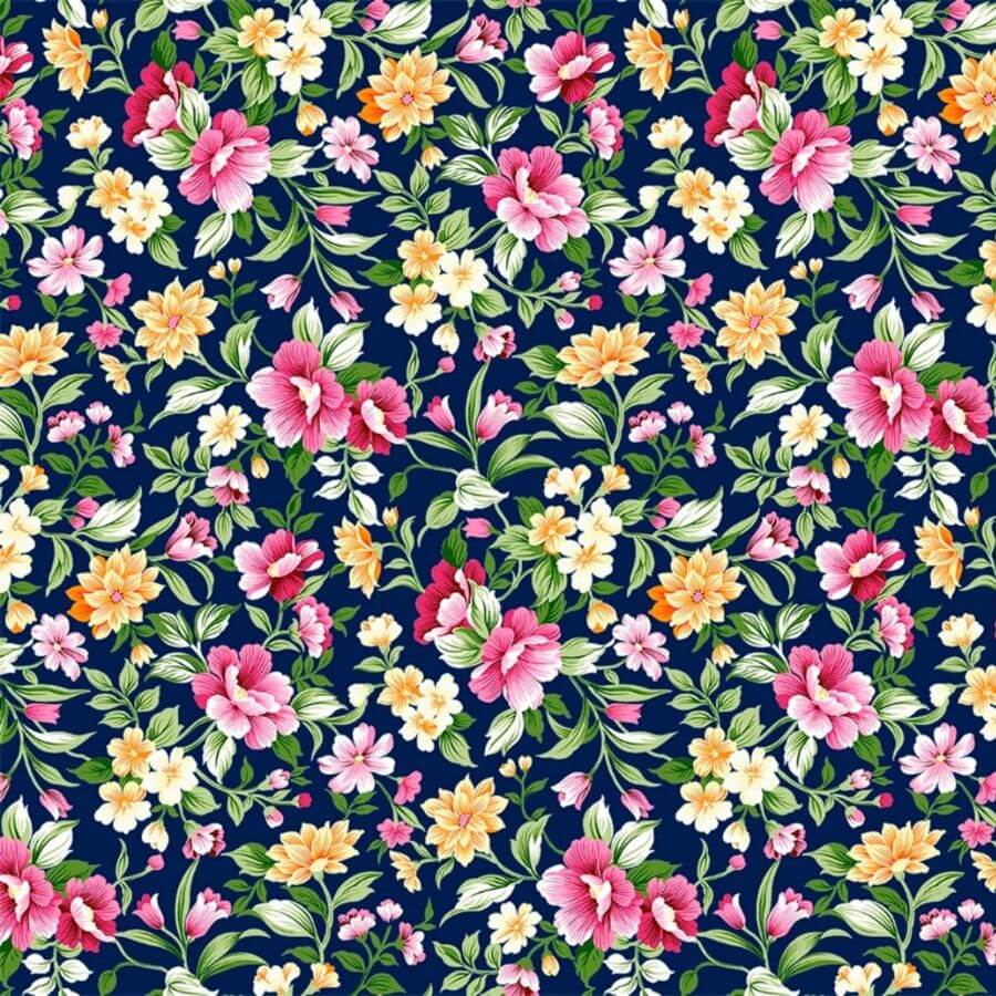 Algodón Flowerty Estampado Floral 100% Algodón Ancho 140 cm - Imagen 5