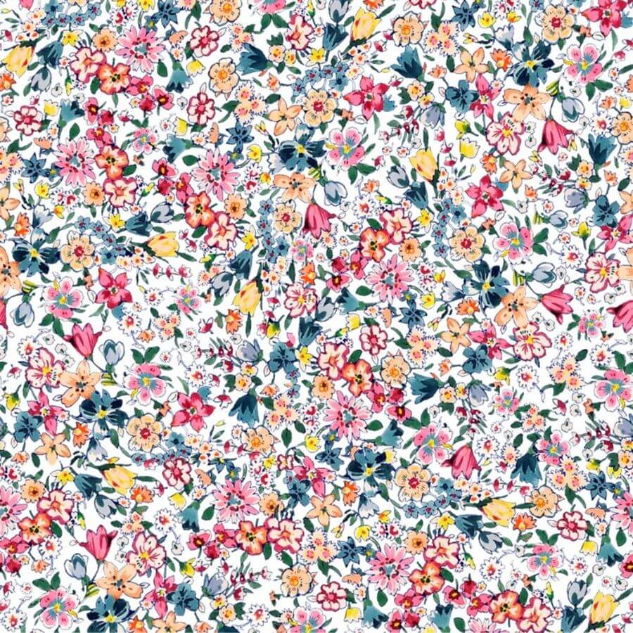 Algodón Flowerty Estampado Floral 100% Algodón Ancho 140 cm - Imagen 6