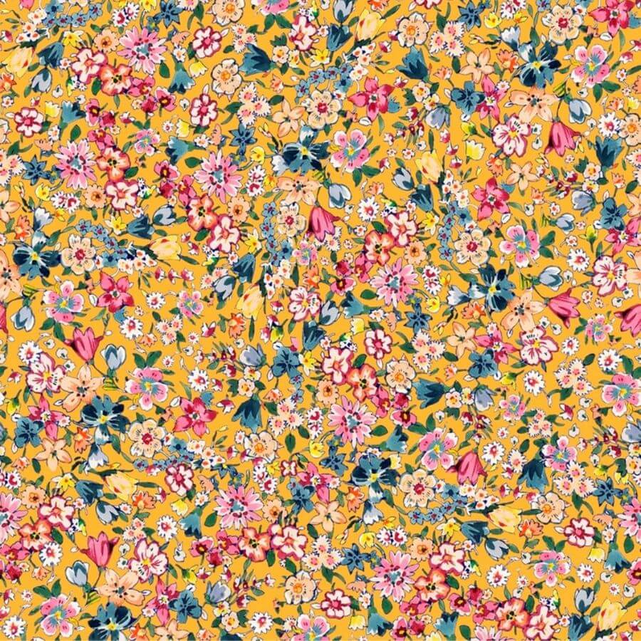 Algodón Flowerty Estampado Floral 100% Algodón Ancho 140 cm - Imagen 7