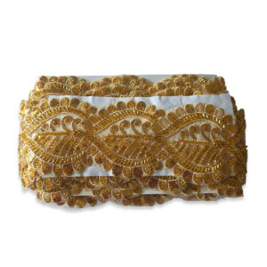 Tira bordada con lentejuelas oro de 9 cm referencia 181.28256.1