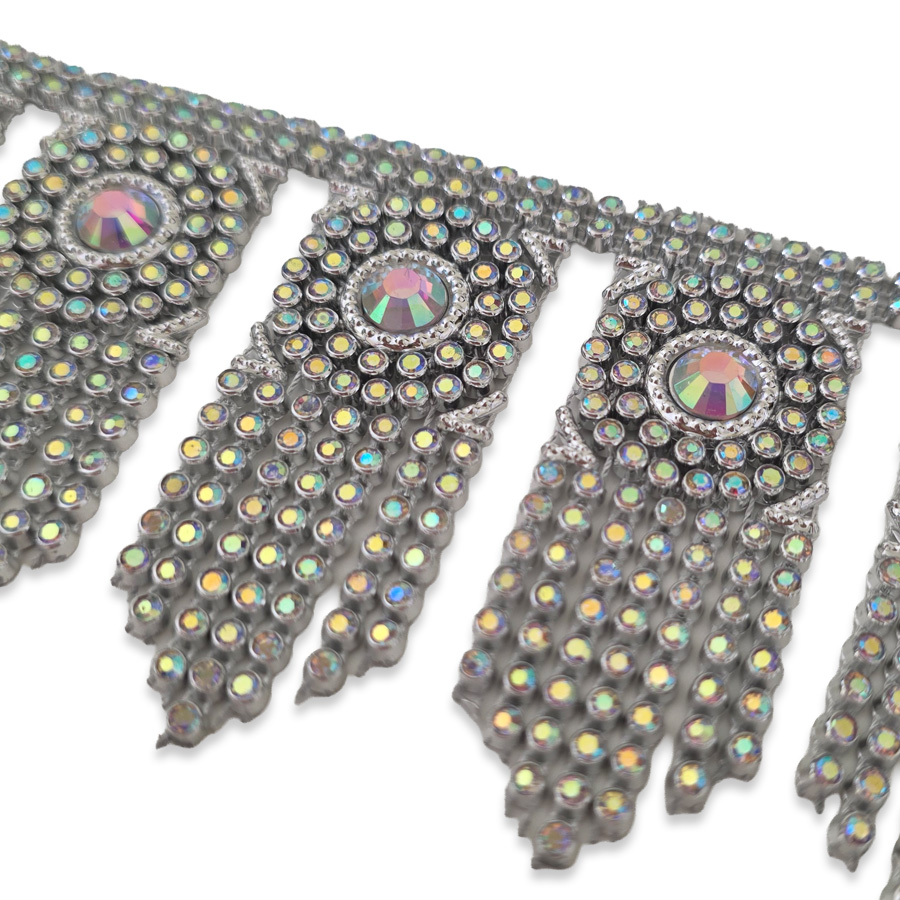 fleco strass plata brillante